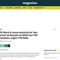 KPMG lider el asesoramiento de due diligence en Espaa en 2023 con 140 operaciones, segn TTR Data